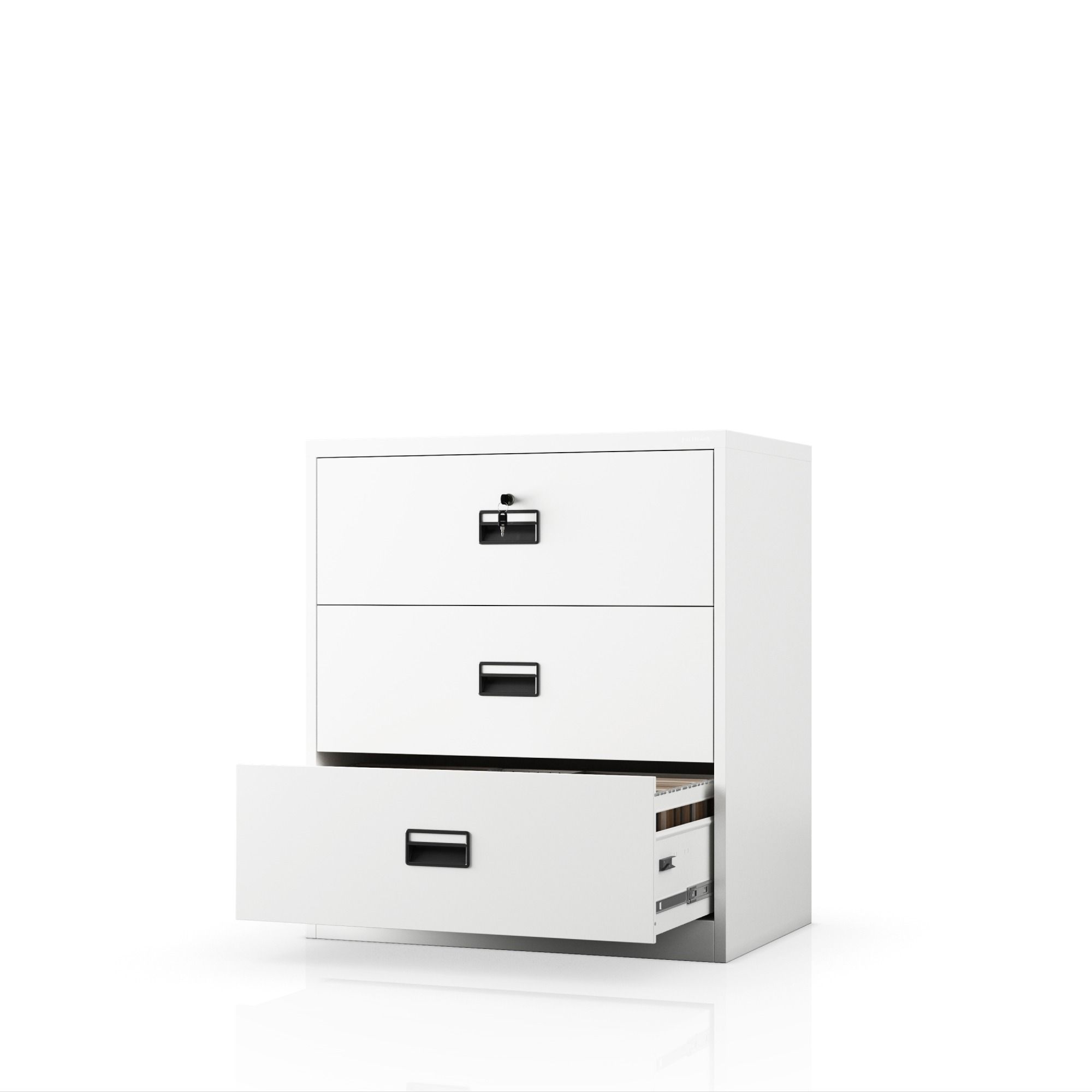 Szafa kartotekowa metalowa z 3 szufladami biała, 900x1020x600 mm: SARA XL V3
