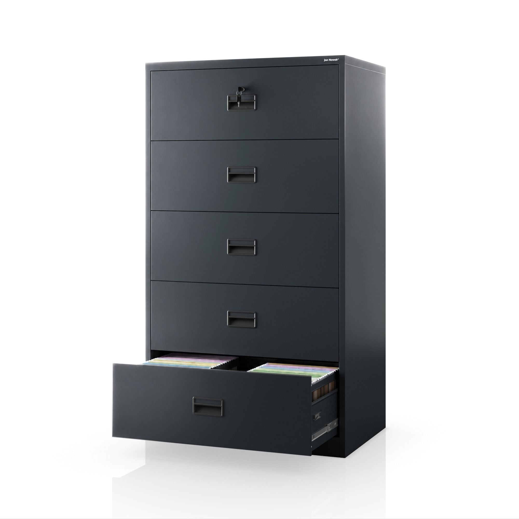 Szafa kartotekowa metalowa z 5 szufladami antracytowa, 900x1620x600 mm: SARA XL V5