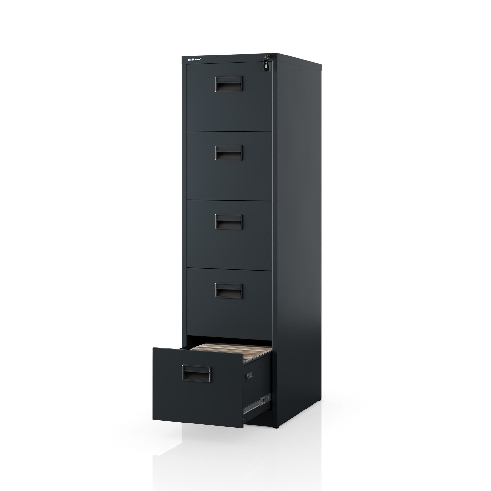 Szafa kartotekowa metalowa z 5 szufladami antracytowa, 460x1625.5x600 mm: SARA V5