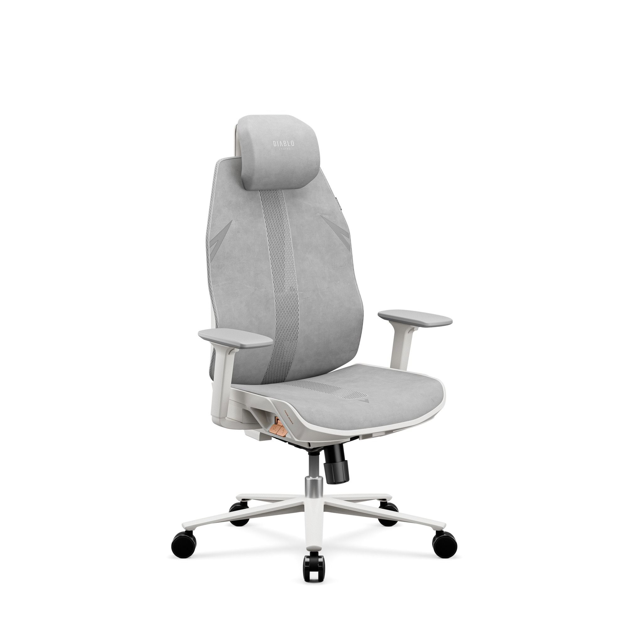 DIABLO CHAIRS Fotel biurowy ergonomiczny jasnoszary V-Flash Light Grey