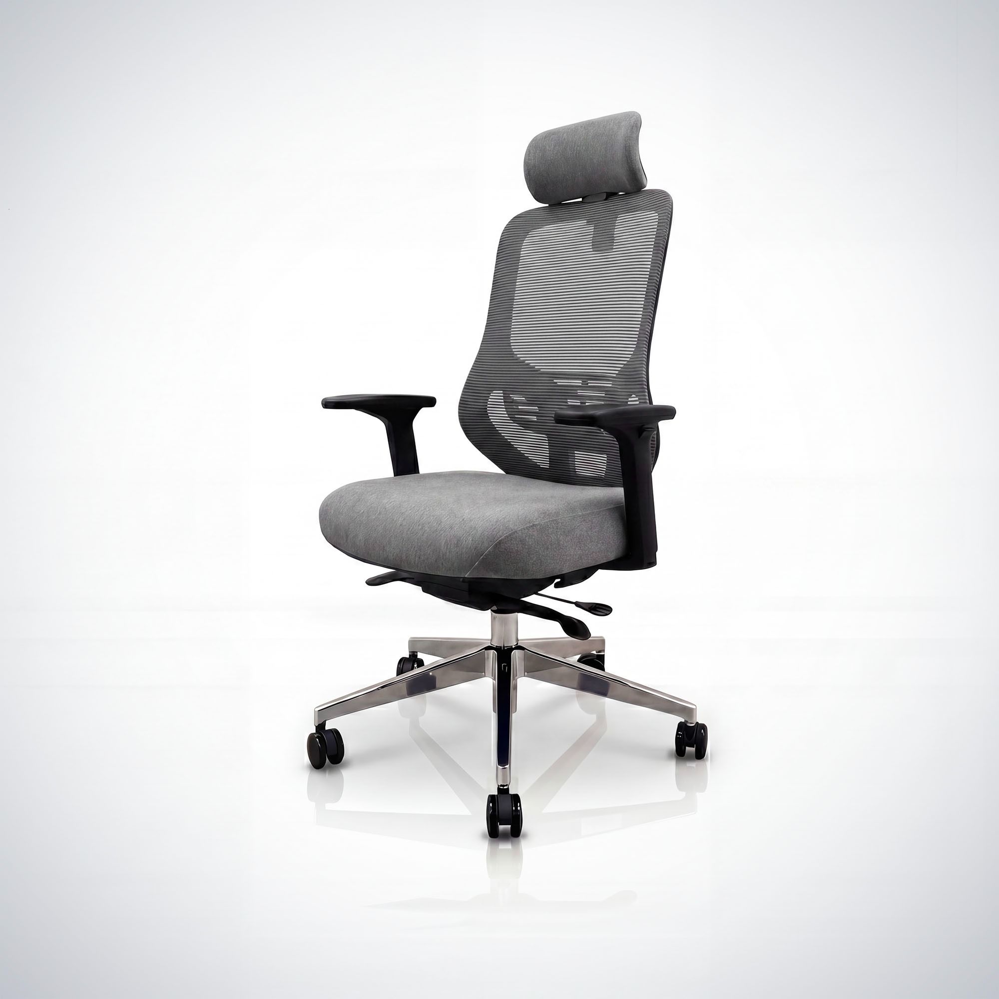 Fotel biurowy ergonomiczny z siatką ciemnoszary: AXIS