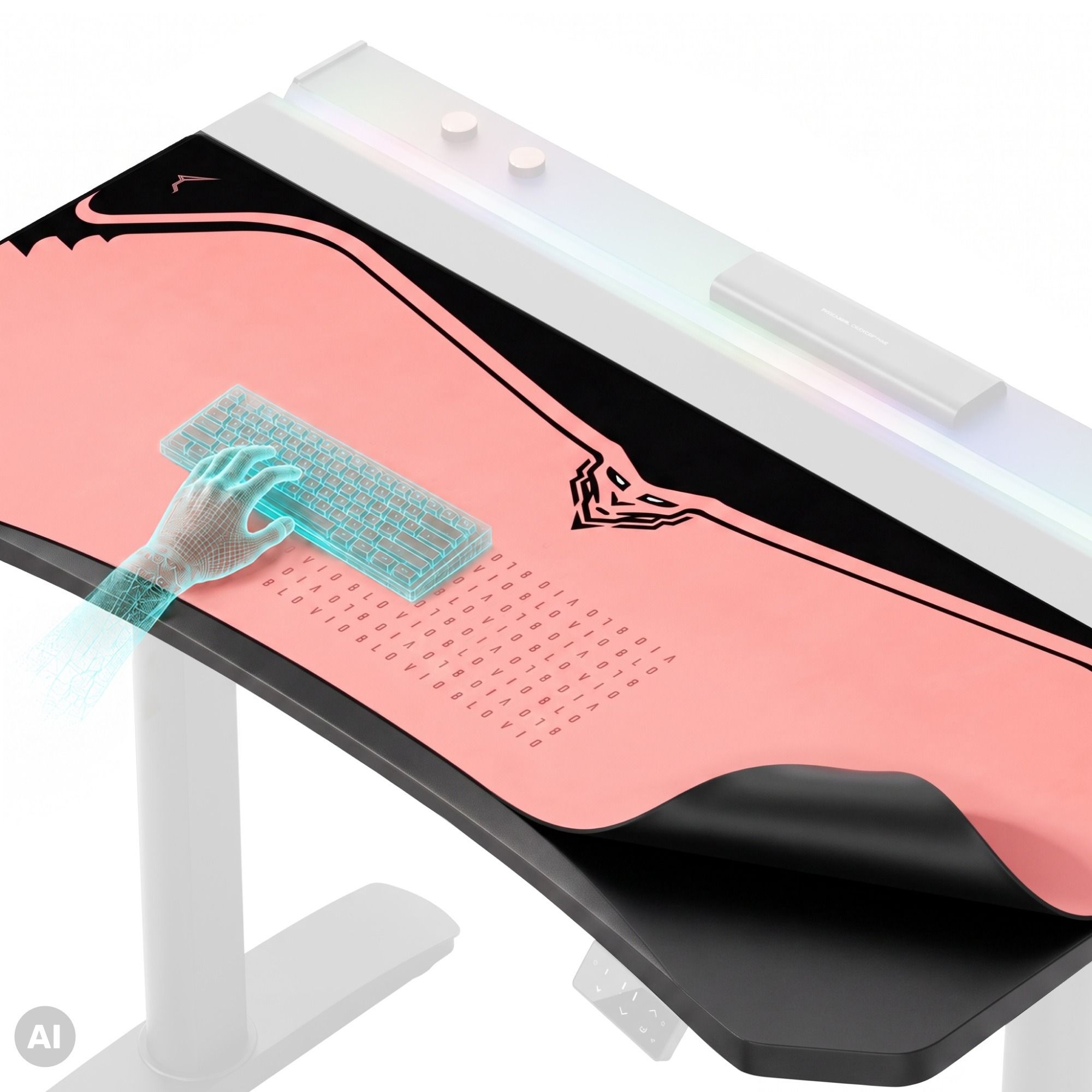 Podkładka gamingowa na biurko ochronna, duża Diablo X-Forge Akira Pink 140 x 52 cm
