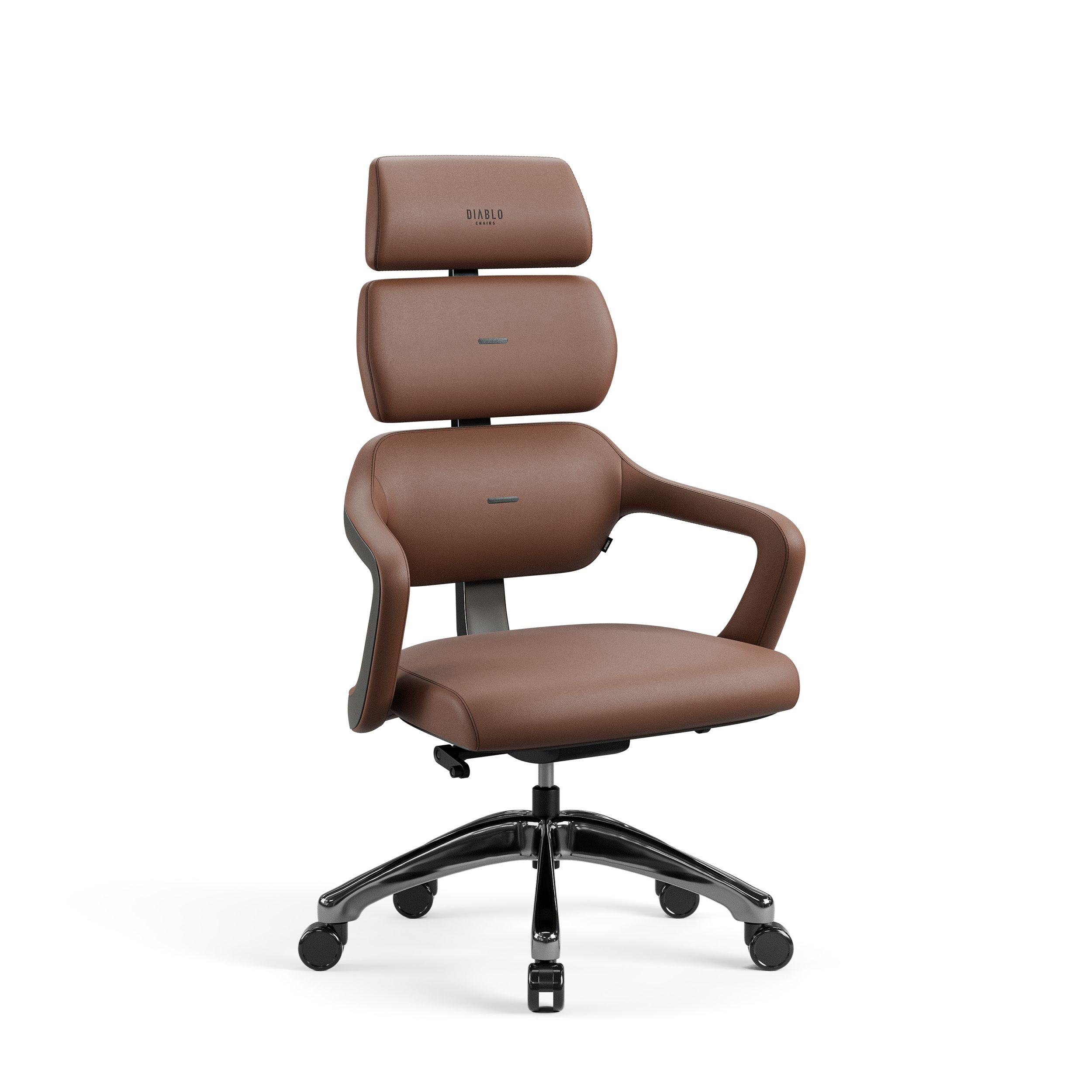 DIABLO CHAIRS V-MODULAR fotel czarny - Sugar Brown | Bürostuhl Sugar Brown | Sugar Brown Office Chair