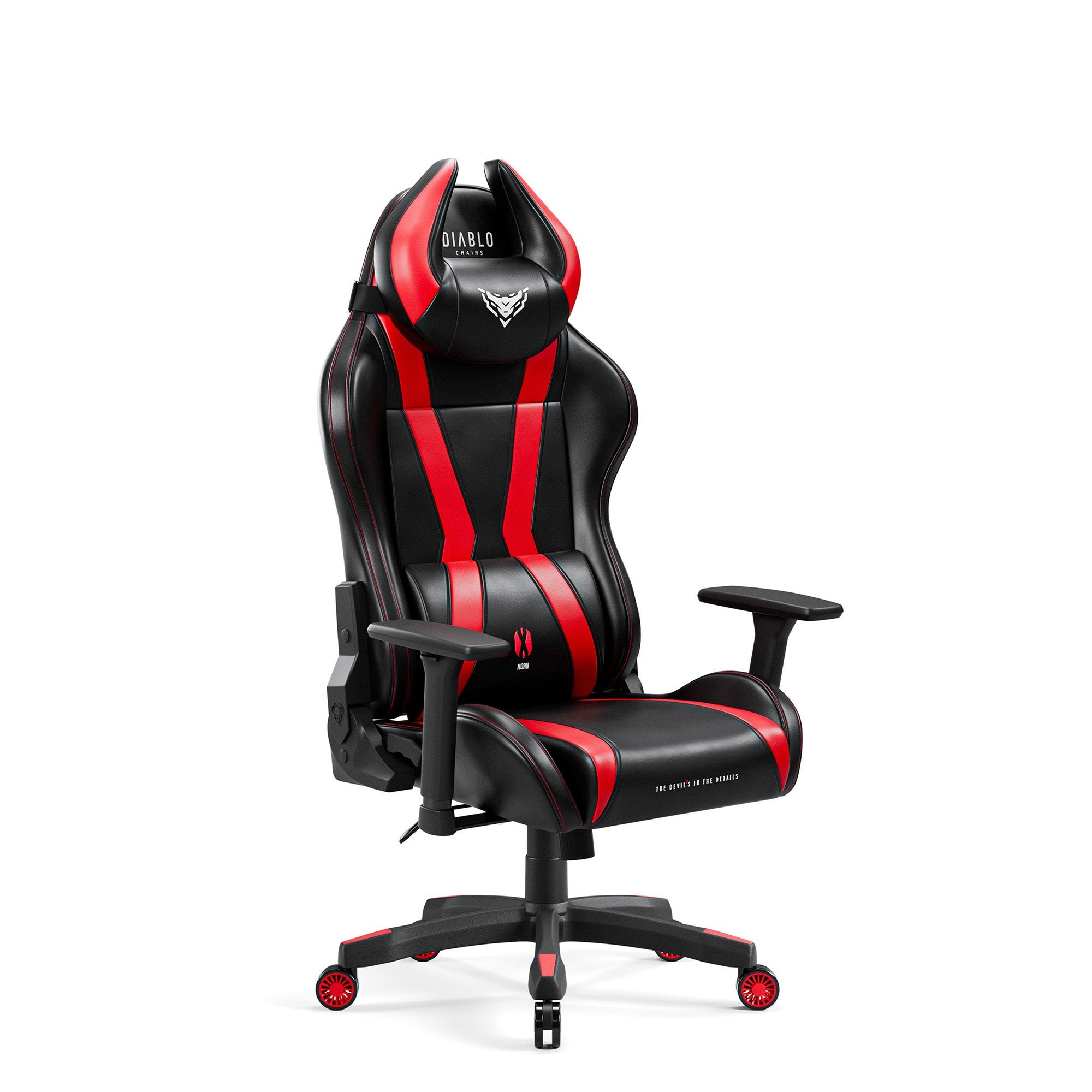 DIABLO CHAIRS Fotel Gamingowy X-HORN 2.0 SMALL czarno-czerwony | Gaming Chair black-red | Gamingstuhl schwarz-rot