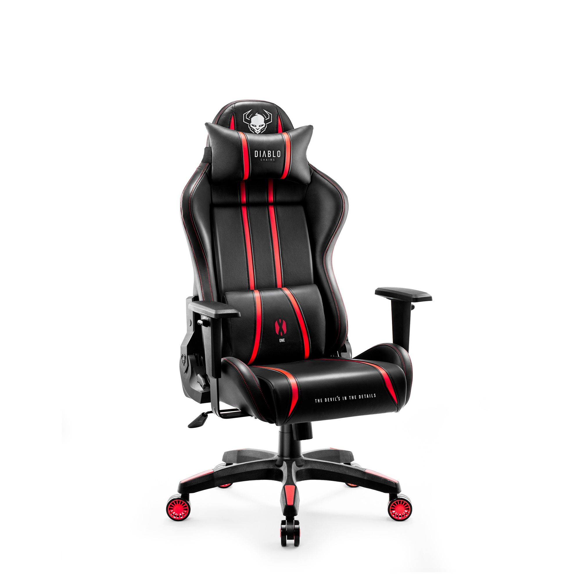 DIABLO CHAIRS Fotel Gamingowy X-ONE 2.0 SMALL czarno-czerwony | Gaming Chair black-red | Gamingstuhl schwarz-rot