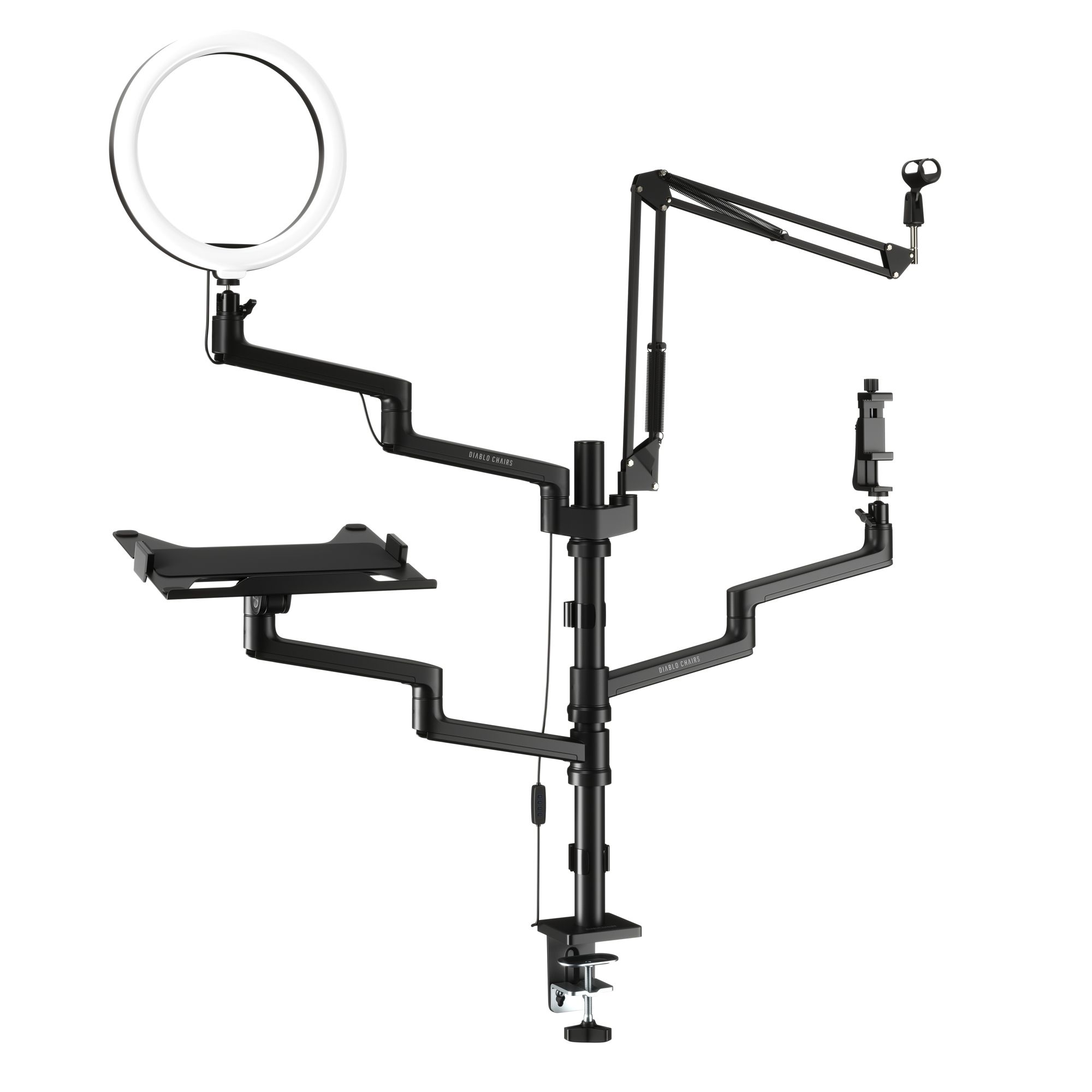 Uchwyt do streamowania X-Stream czarny | Streaming desk mount X-Stream black | Streaming Setup X-Stream schwarz