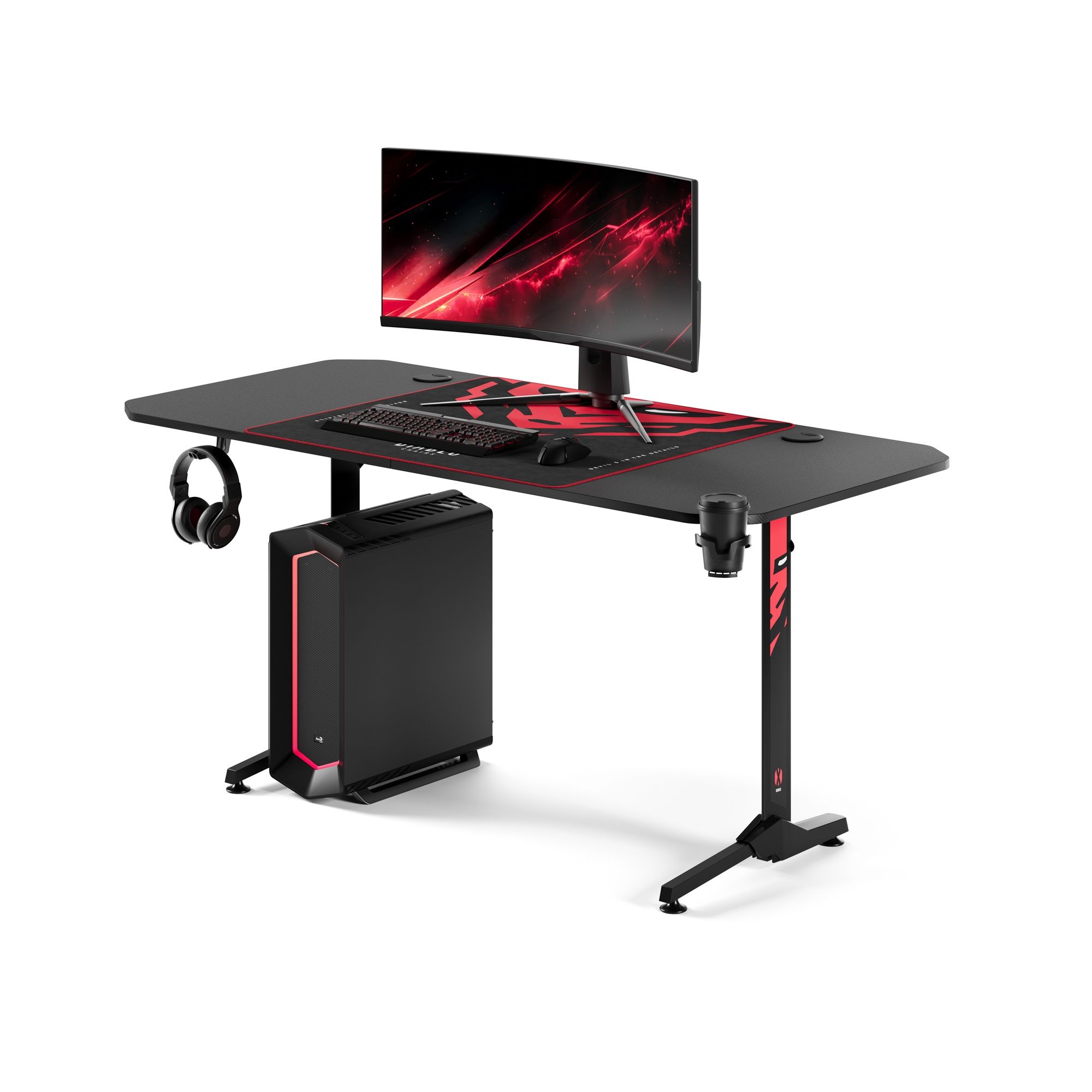 DIABLO X-MATE 1600 biurko czarne | Gaming Tisch Schwarz| Gaming Desk black