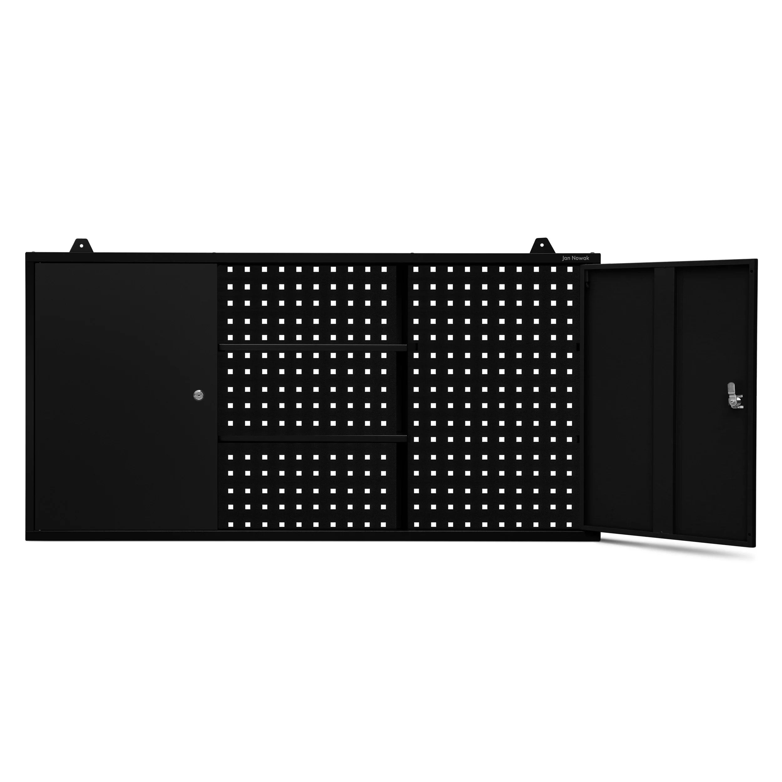 Szafka warsztatowa wisząca czarna, 1200x600x200 mm: BEN All Black