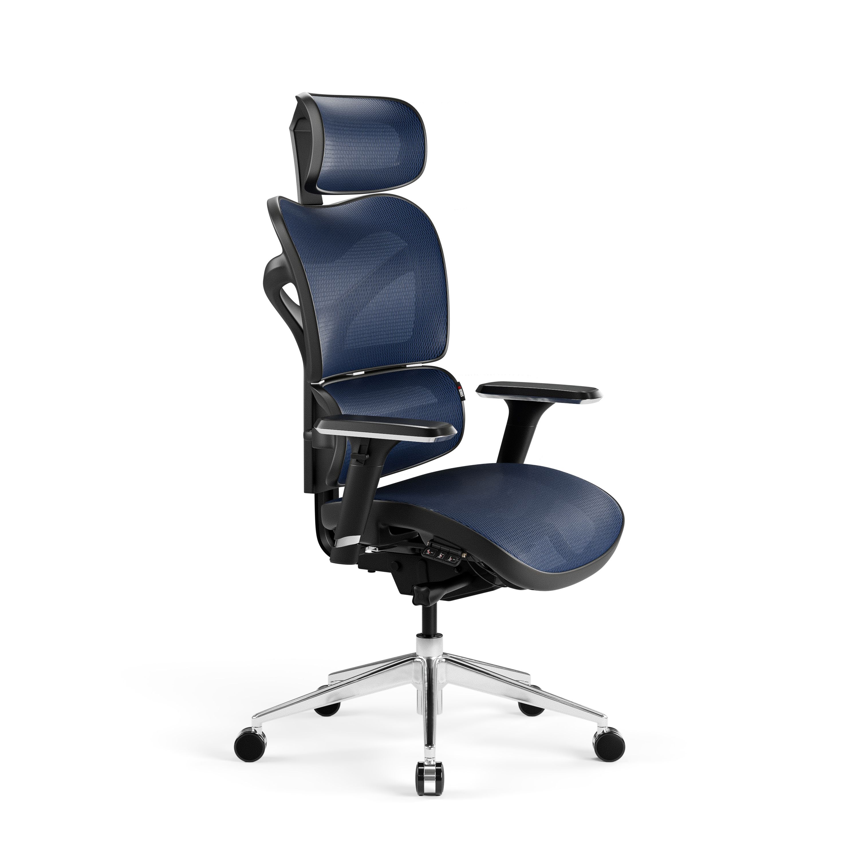 (WYW) DIABLO CHAIRS V-COMMANDER fotel czarno-niebieski | Ergonomischer Stuhl schwarz-blau | chair black-blue