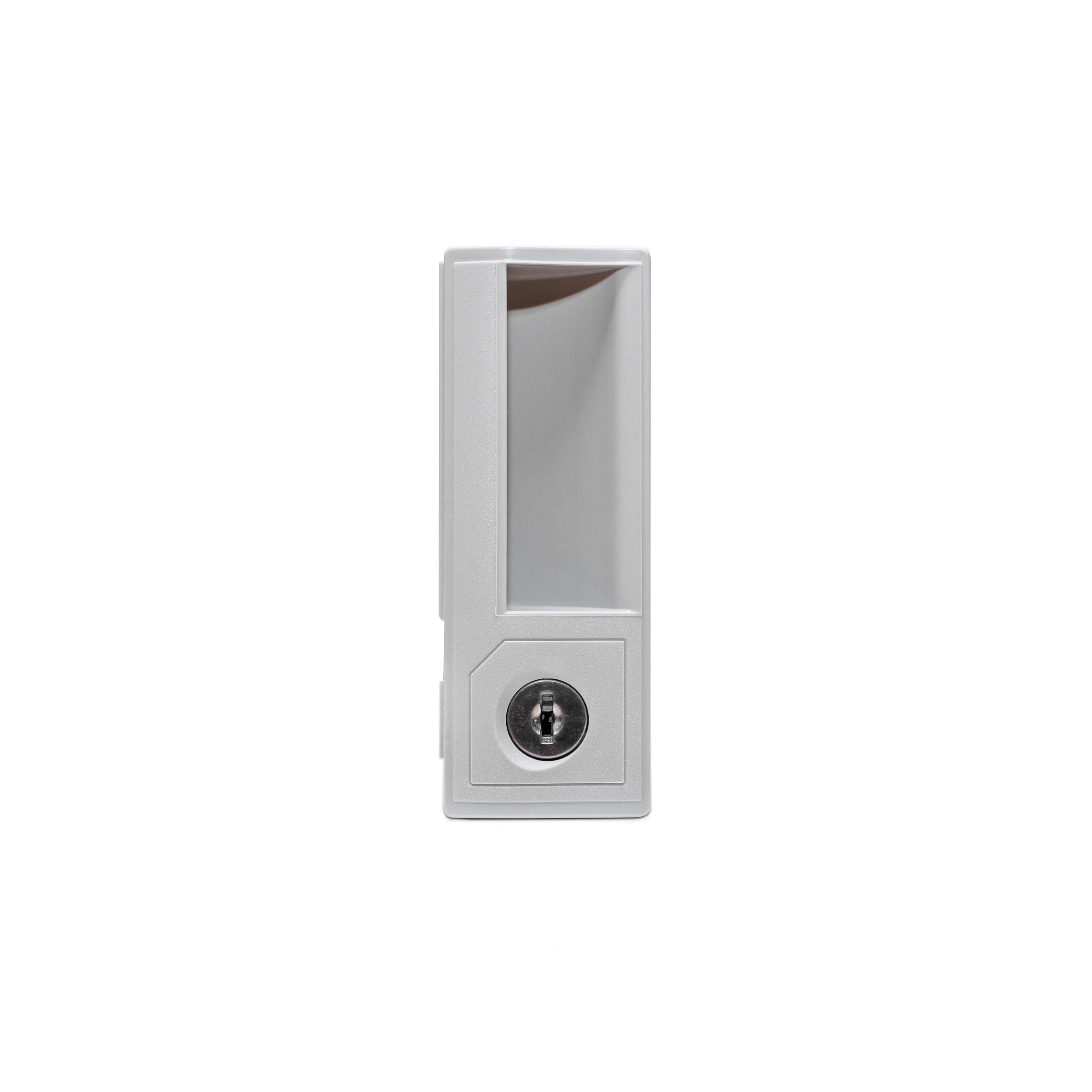 Zamek do szafy metalowej skrytkowej szary, 110x41 mm