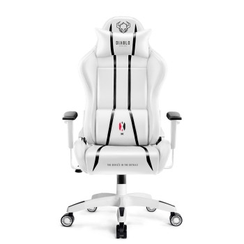 Fotel gamingowy Diablo X-One 2.0 biało-czarny: King Size