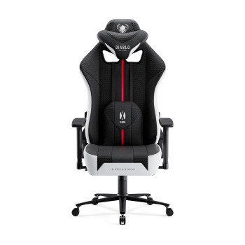 Fotel gamingowy materiałowy Diablo X-Player 2.0 czarno-biały: Normal Size