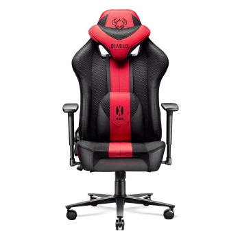 Fotel gamingowy materiałowy Diablo X-Player 2.0 karmazynowo-antracytowy: King Size