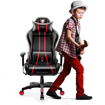 Fotel dziecięcy Diablo X-One 2.0 czarno-czerwony: Kids Size