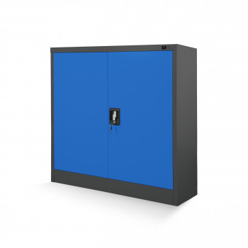 JAN NOWAK model BEATA 900x930x400 metalowa szafka z drzwiami: antracytowo-niebieska