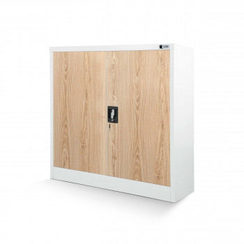 JAN NOWAK Eco Design model BEATA 900x930x400 metalowa szafka z drzwiami: biała/dąb sonoma