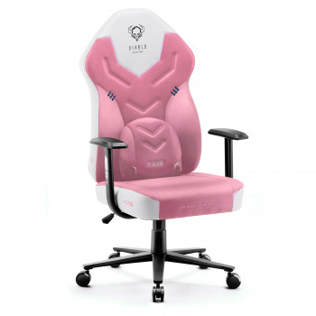 Fotel gamingowy materiałowy Diablo X-Gamer 2.0 Marshmallow Pink: Normal Size