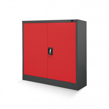 JAN NOWAK model BEATA 900x930x400 metalowa szafka z drzwiami: antracytowo-czerwona