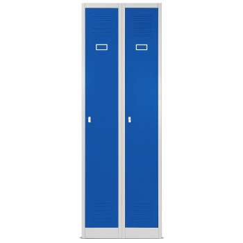 JAN NOWAK model KACPER 2 600x1800x500 szafa socjalna ubraniowa czterokomorowa niebieska