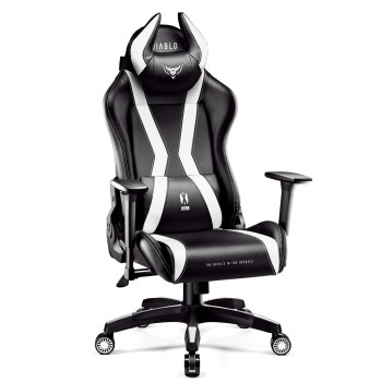 Fotel gamingowy Diablo X-Horn 2.0 czarno-biały: King Size
