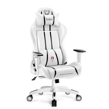 Fotel gamingowy Diablo X-One 2.0 biało-czarny: King Size