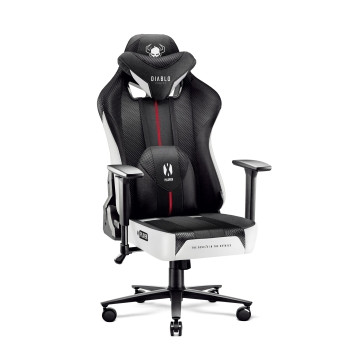 Fotel gamingowy materiałowy Diablo X-Player 2.0 czarno-biały: Normal Size
