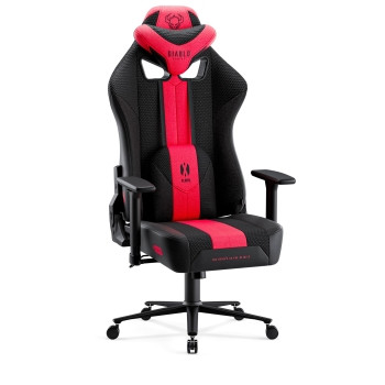 Fotel gamingowy materiałowy Diablo X-Player 2.0 karmazynowo-antracytowy: King Size