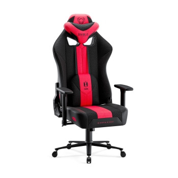 Fotel gamingowy materiałowy Diablo X-Player 2.0 karmazynowo-antracytowy: Normal Size