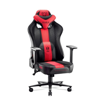 Fotel gamingowy materiałowy Diablo X-Player 2.0 karmazynowo-antracytowy: Normal Size
