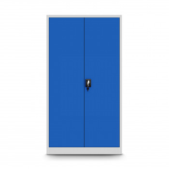 JAN NOWAK model TOMASZ 900x1850x450 biurowa szafa metalowa na akta: szaro-niebieska