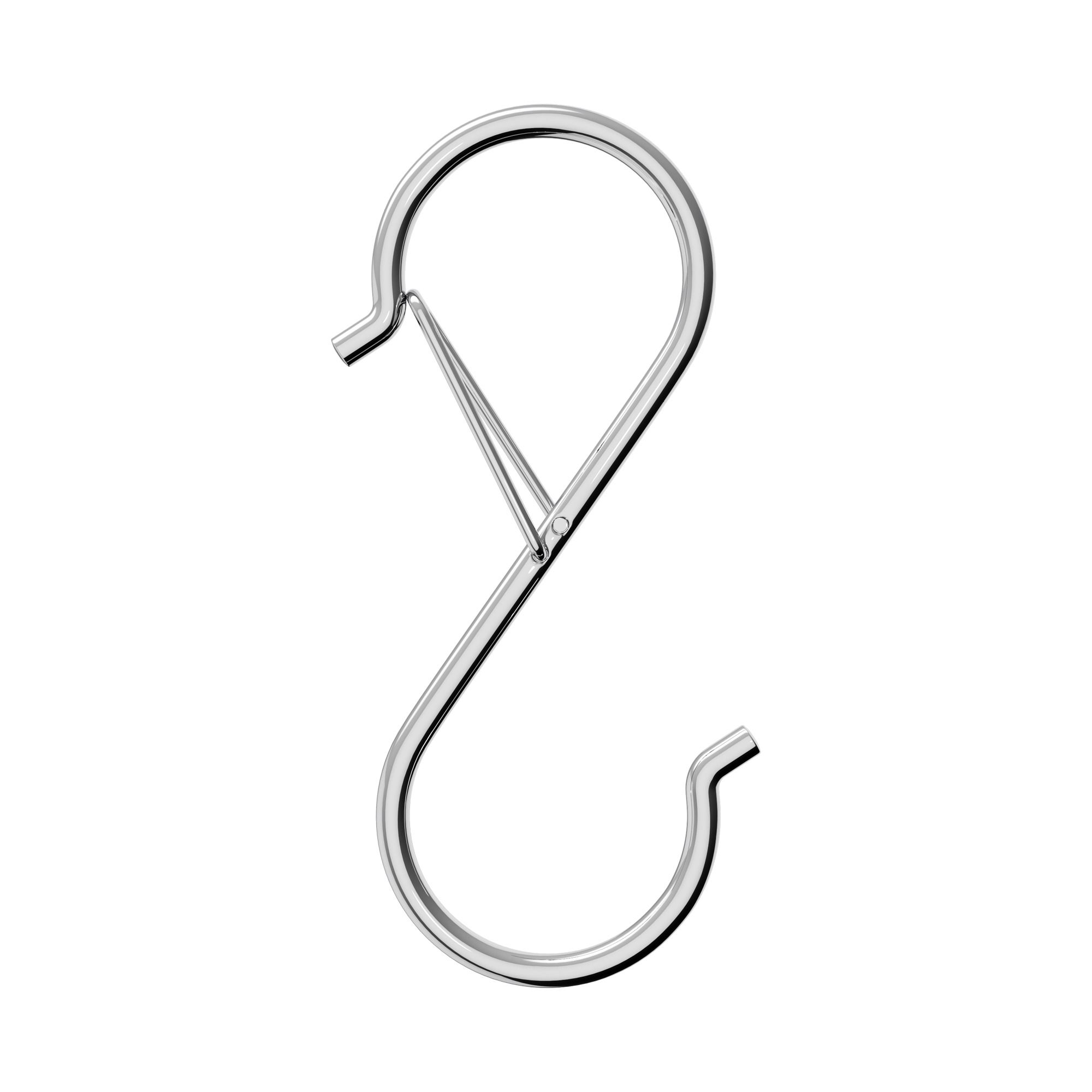JAN NOWAK 10 x Silver coat hook for hanging rail H90*W35*D3