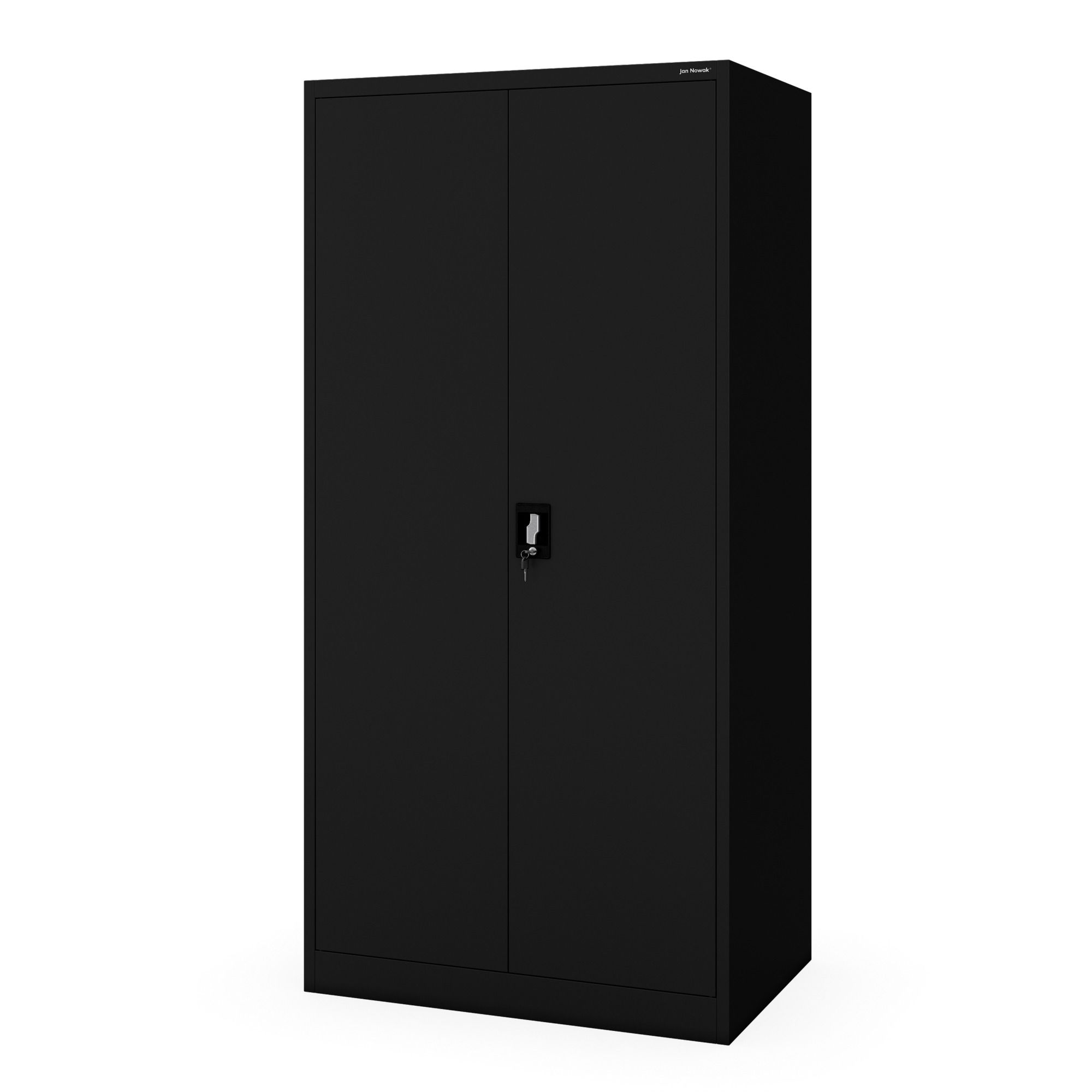 Szafa biurowa metalowa głęboka na dokumenty czarna, 900x1850x600 mm: JAN D600