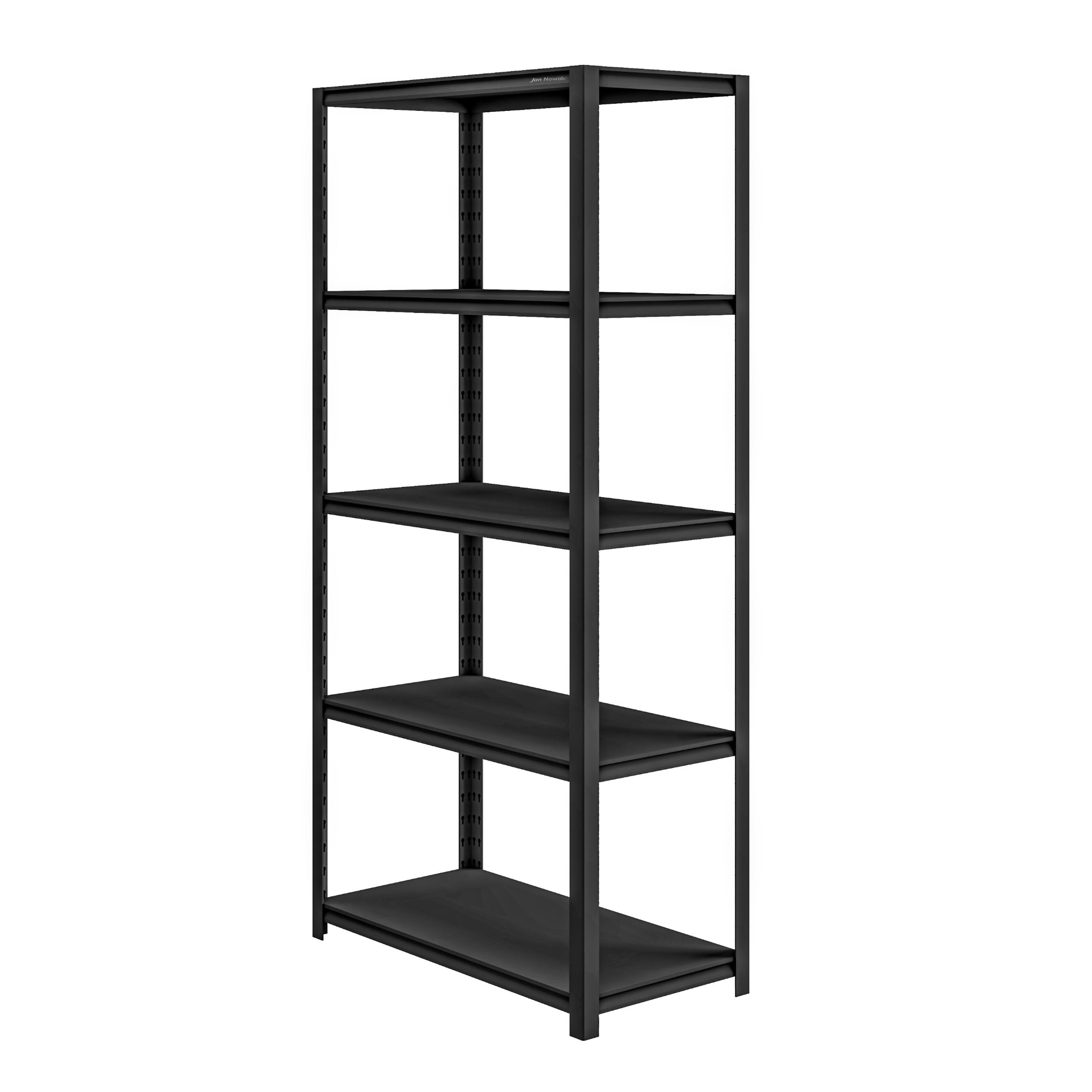 Regał garażowy metalowy otwarty czarny, 900x1830x450 mm: SAM All Black