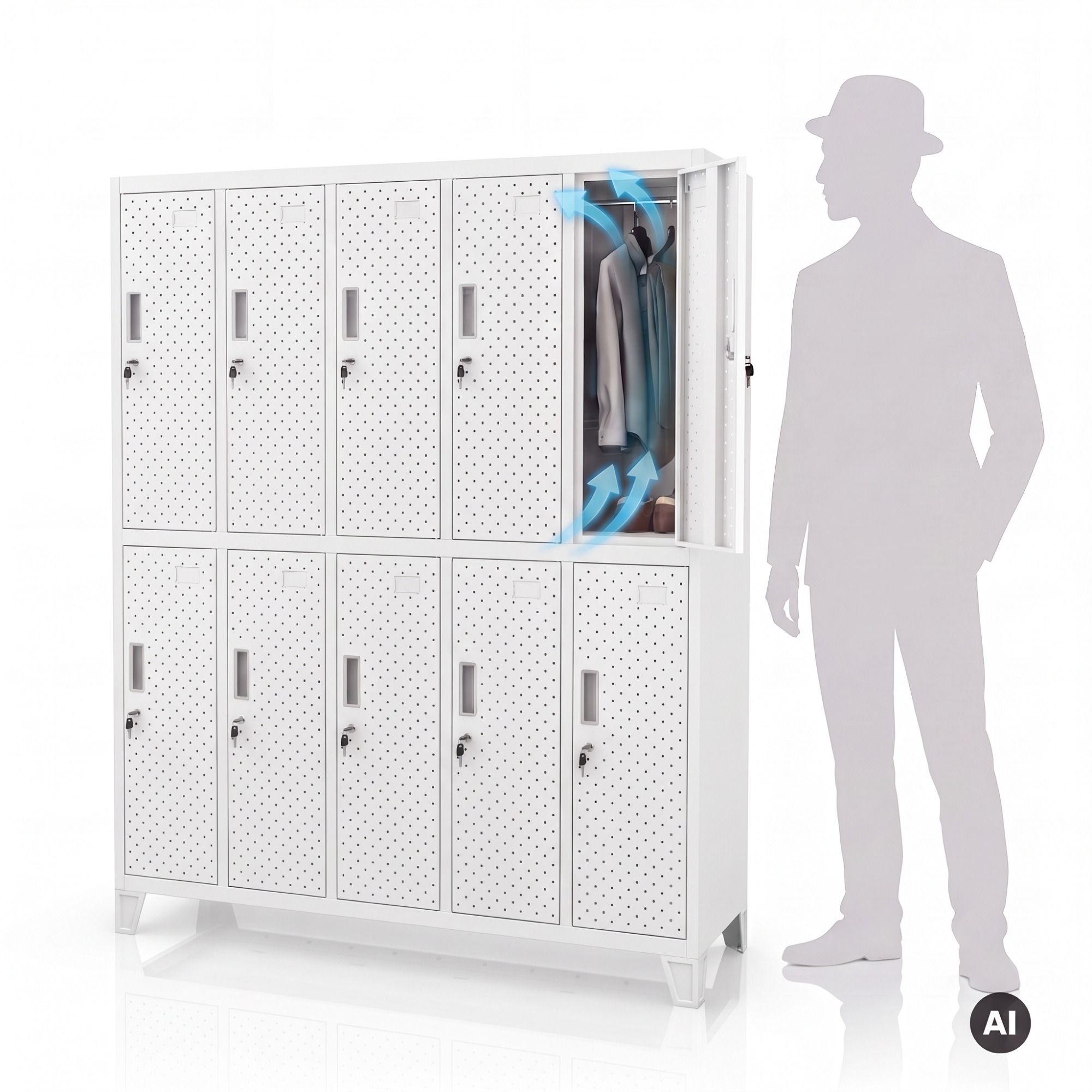 BARTEK PRO white RAL9003 H1720*W1360*D450