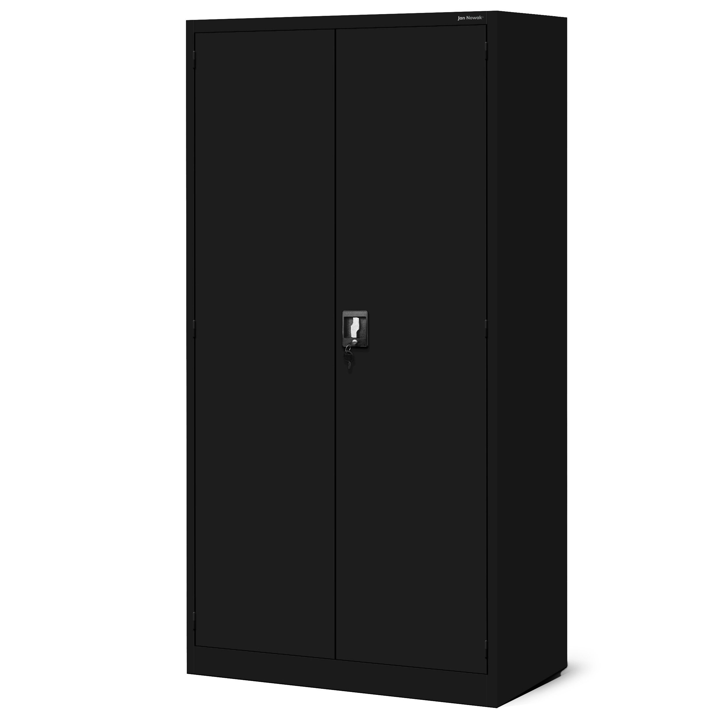 Szafa warsztatowa narzędziowa z 2 szufladami czarna, 920x1850x500 mm: SZYMON All Black