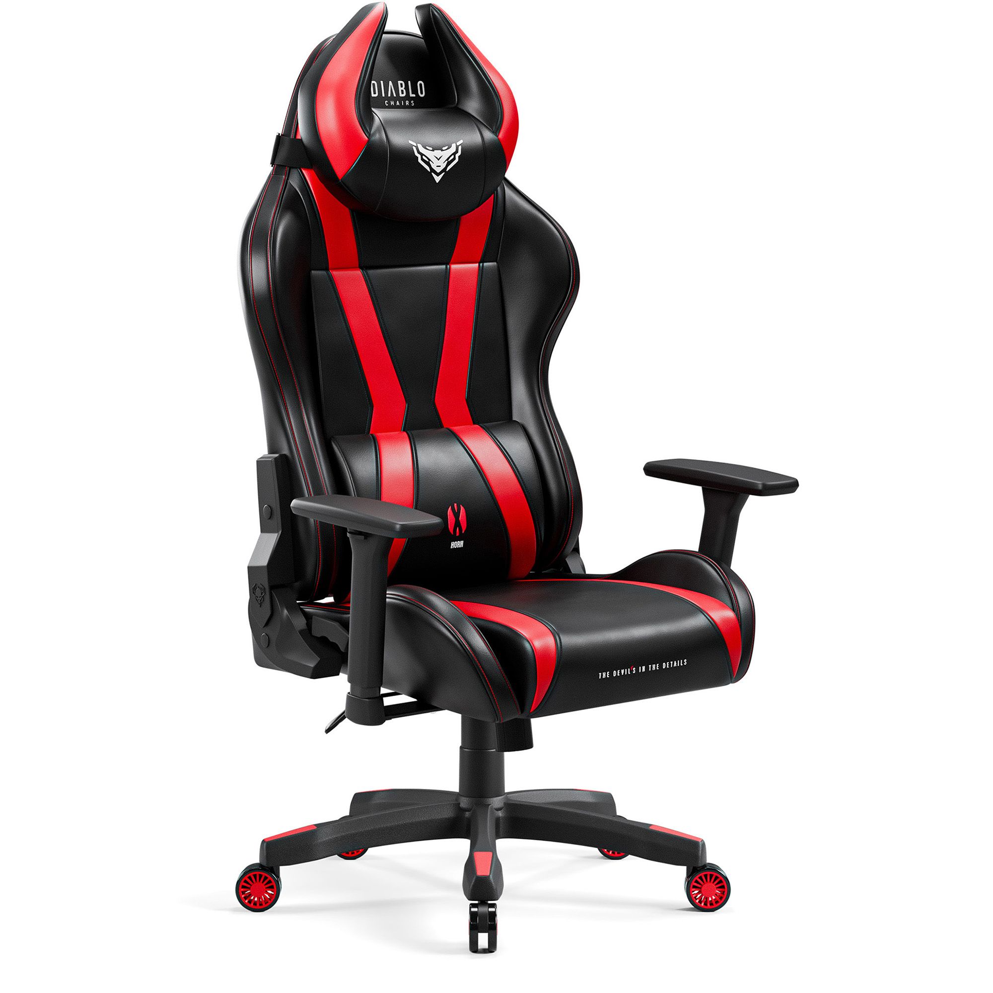 Fotel gamingowy Diablo X-Horn 2.0 czarno-czerwony: King Size