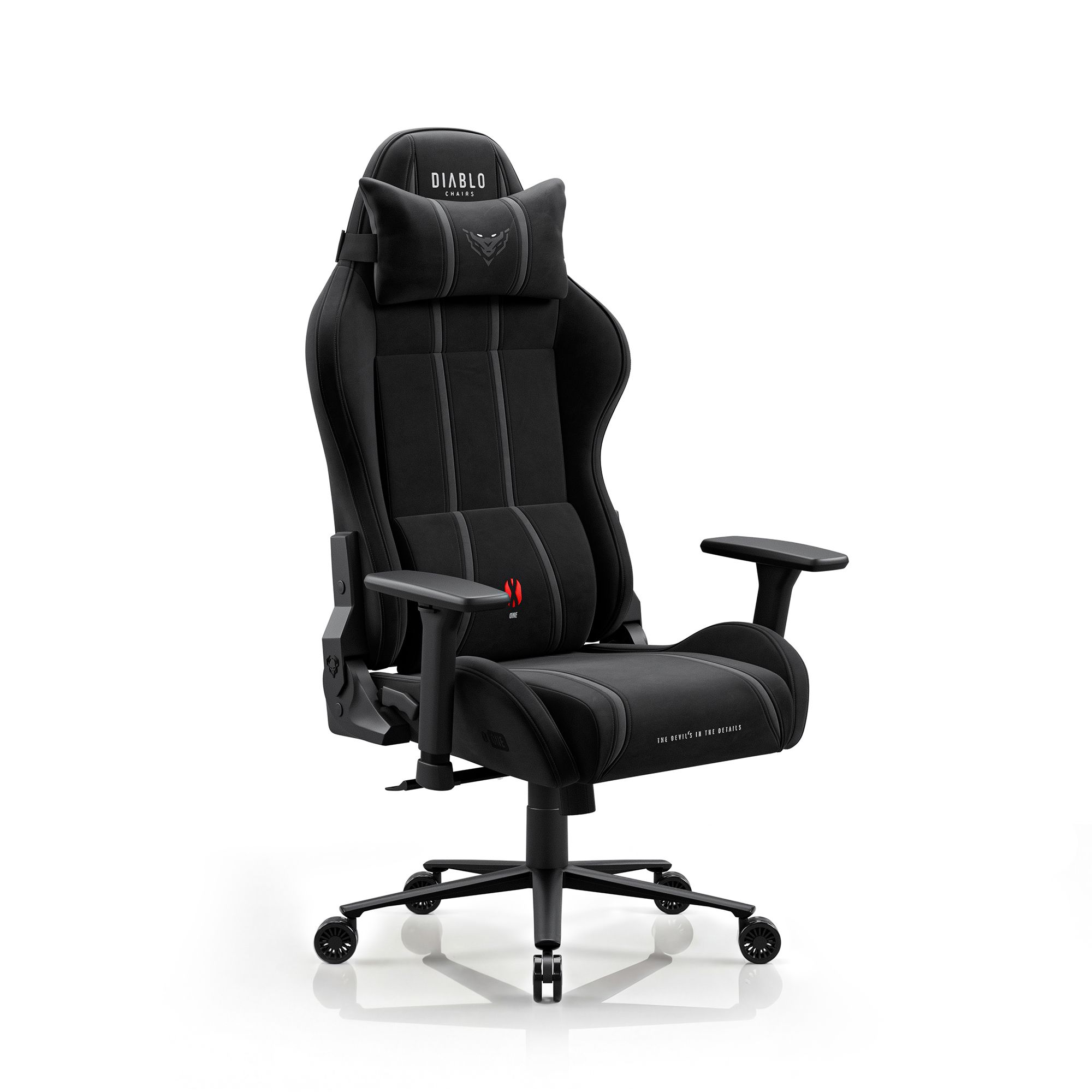 Fotel gamingowy materiałowy czarny Diablo X-One 2.0 Burned Black Normal