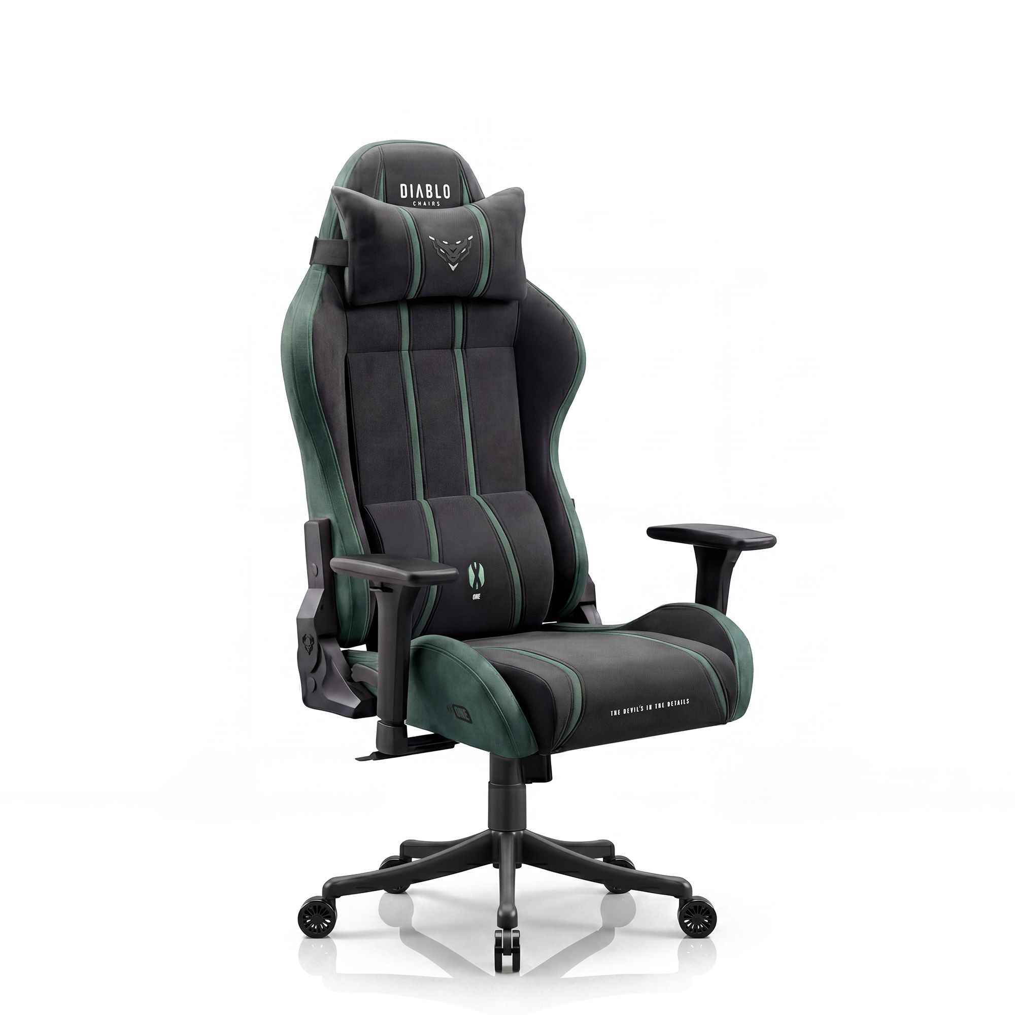 DIABLO CHAIRS X-ONE 2.0 >small< fotel FOREST GREEN| Gamingstuhl | fabric gaming chair