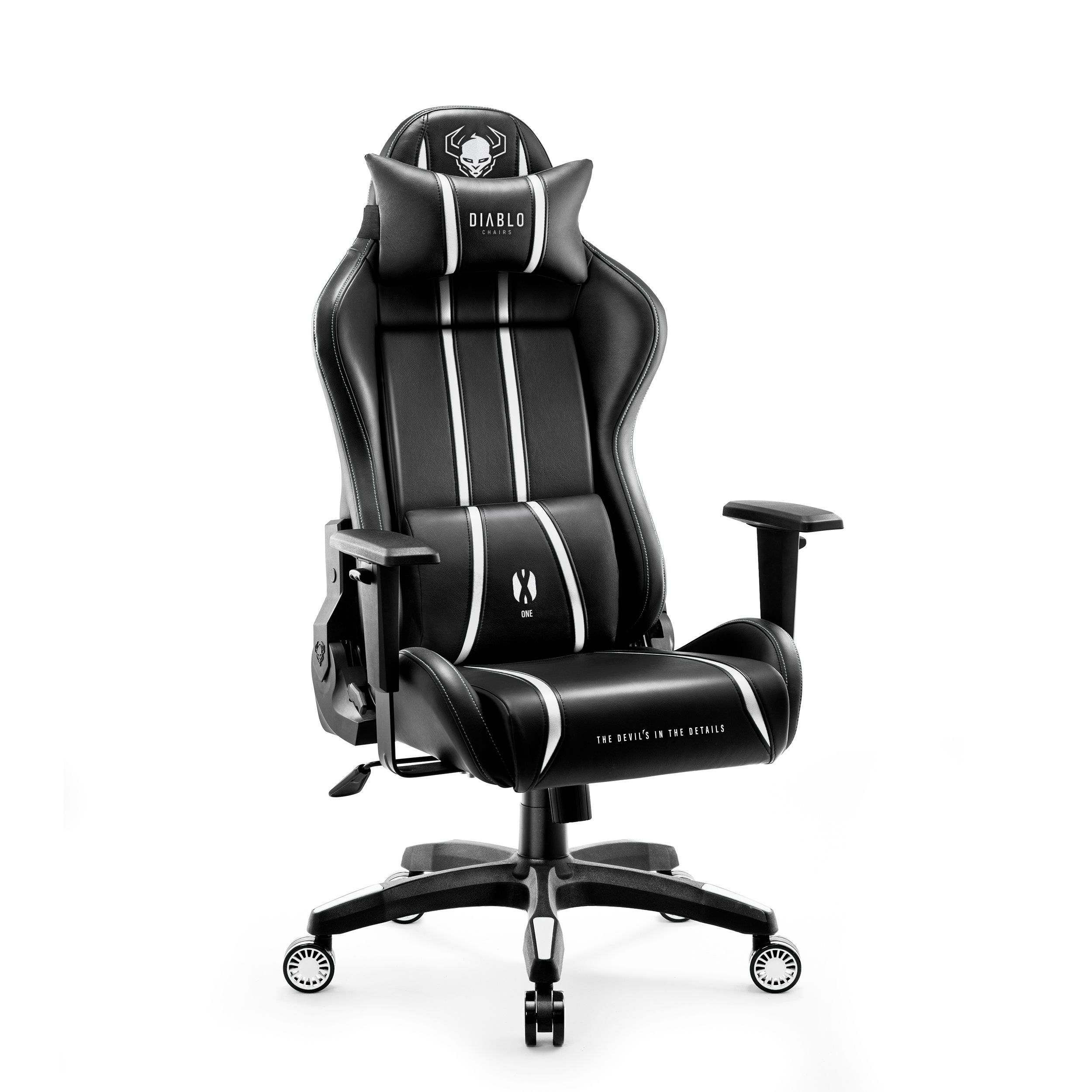 Fotel gamingowy Diablo X-One 2.0 czarno-biały: Normal Size